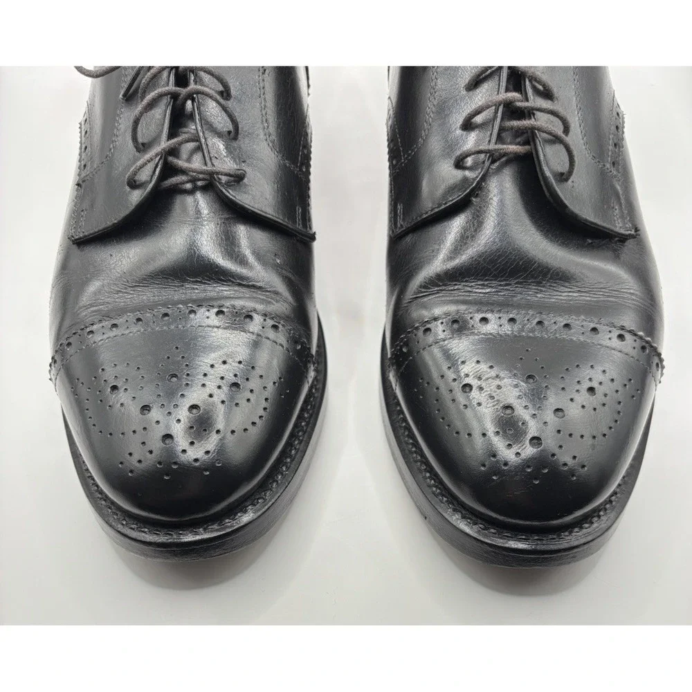 Bruno‎ Magli PLATINUM Black Leather Oxford Goodyear Welt Dress Shoes 8.5